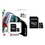 Micro SD Kingston 64GB / Lectura 100MB/S – Clase 10