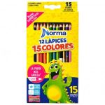 Pinturas Norma 12 lapices 15 colores